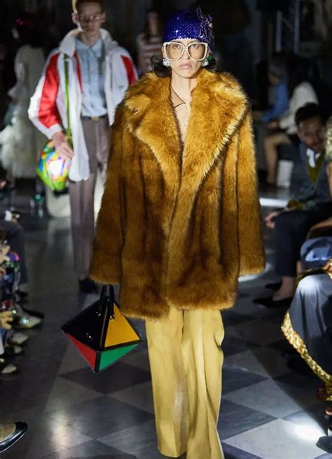 gucci faux fur coat|gucci fur coat women's.